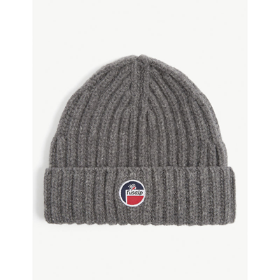 Shop Fusalp Griaz Brand-patch Wool And Cashmere Beanie Hat In Dark Shadow