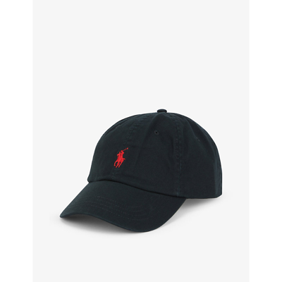 Shop Polo Ralph Lauren Sport Logo-embroidered Cotton-twill Baseball Hat In Polo Black