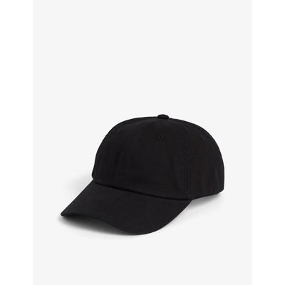 Shop Acne Studios Carliy Logo-embroidered Cotton Cap In Black