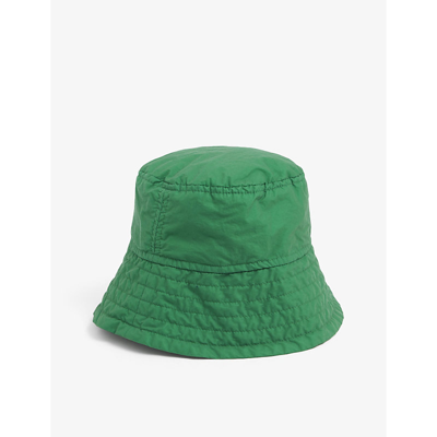 Shop Dries Van Noten Mens Green Padded Wide-brim Shell Bucket Hat