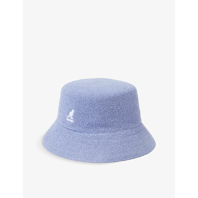 Shop Kangol Bermuda Logo-embroidered Felt Bucket Hat In Lilac
