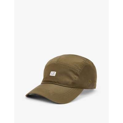Shop C.p. Company Chrome Logo-patch Shell Cap In Ivy Green