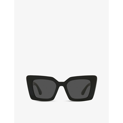 Burberry Womens Black Be4344 Daisy Square-frame Acetate Sunglasses In Black