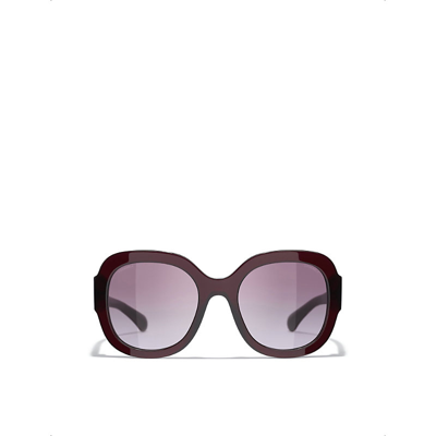 Chanel 5512 Sunglasses (Red/Red - Square - Women)