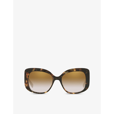 Shop Giorgio Armani Womens Yellow Ar8150 Square-frame Acetate Sunglasses