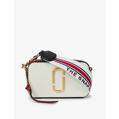 Shop Marc Jacobs Snapshot Leather Cross-body Bag In Coconut Multi