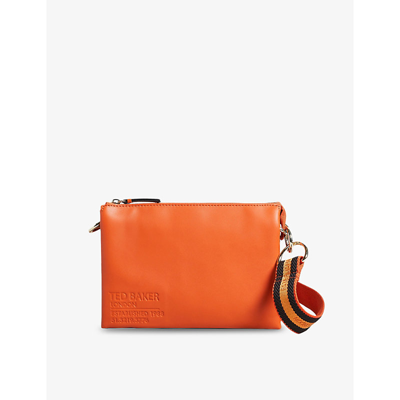 Shop Ted Baker Womens Tan Darceyy Leather Cross-body Bag