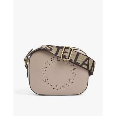 Shop Stella Mccartney Women's Moss Logo Mini Vegan-leather Cross-body Bag