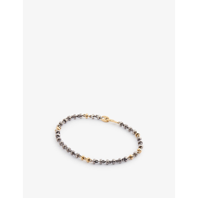 Shop M Cohen Omni Small 18ct Gold And Sterling Silver Bracelet In Gold Silver