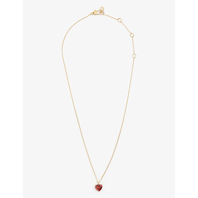 Shop Kate Spade My Love January Metal And Cubic Zirconia Pendant Necklace In Gold