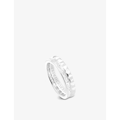 Shop Bucherer Fine Jewellery B-dimension 18ct White-gold And Diamond Ring In White Gold