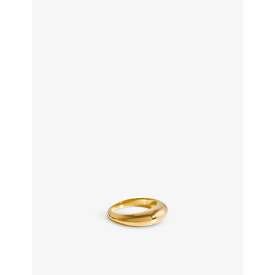 Shop Missoma Womens Gold Dome 18ct Yellow Gold-plated Brass Ring