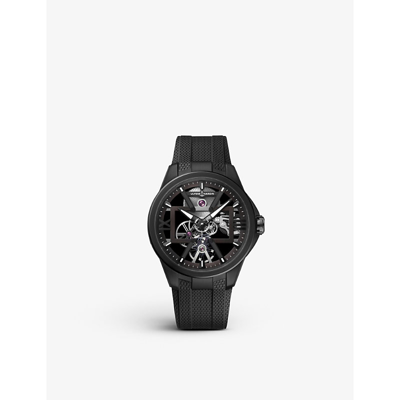 Shop Ulysse Nardin 3713-260-3/black Executive Skeleton Titanium And Rubber Manual Winding Watch