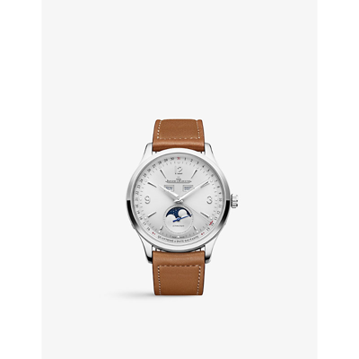 Shop Jaeger-lecoultre Mens Stainless Steel Jaeger Le Coultre Master Stainless-steel And Leather Watch