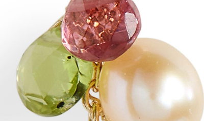 Marco Bicego 18k Yellow Gold Paradise Pearl Mixed Gemstone And Cultured Freshwater Pearl Drop Earrings In Yellow Gold