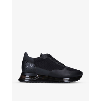 Shop Mallet Popham Gas Leather And Mesh Trainers In Black/comb