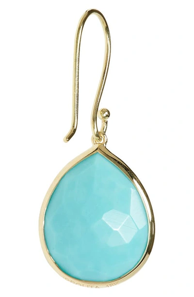 Ippolita 18kt Yellow Gold Lollipop Turquoise And Clear Quartz Earrings In Green Gold