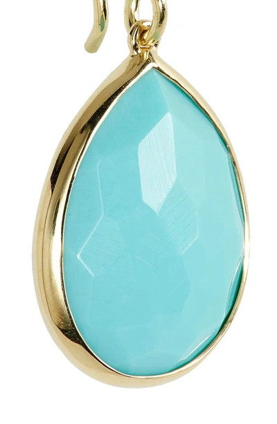Ippolita 18kt Yellow Gold Lollipop Turquoise And Clear Quartz Earrings In Green Gold