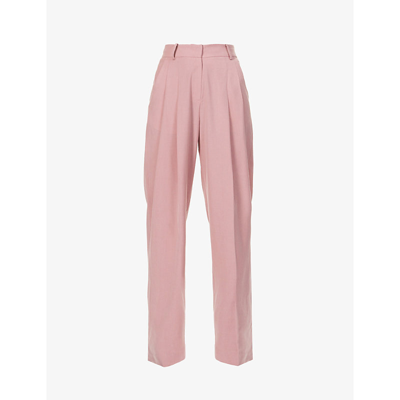 Shop The Frankie Shop Frankie Shop Womens Rose Gelso Relaxed-fit Tapered Woven Trousers