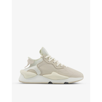 Shop Adidas Y3 Y-3 Kaiwa Chunky Woven Trainers In White