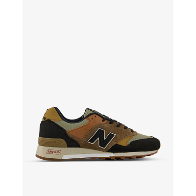 Made In Uk 577 Leather And Mesh Low top Trainers In Brown