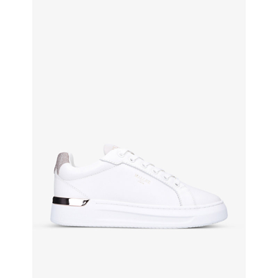 Shop Mallet Grifter Glitter Low-top Leather Trainers In White/comb