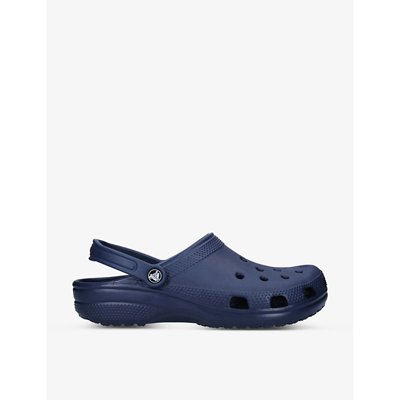 Shop Crocs Classic Rubber Clogs In Navy