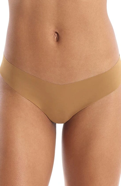 Shop Commando Solid Thong In Caramel