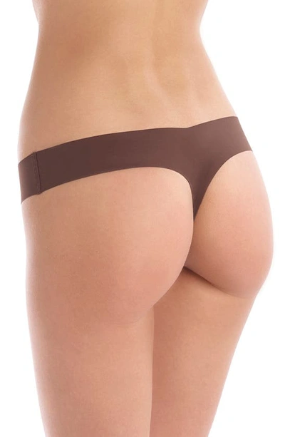 Shop Commando Solid Thong In Mocha