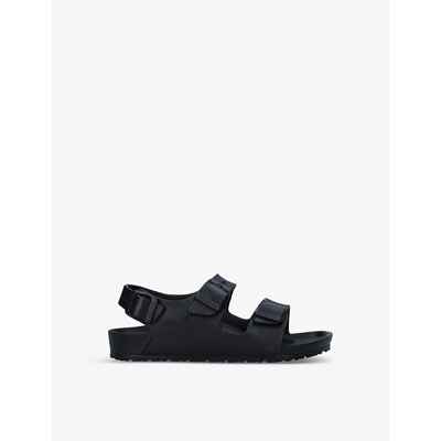 Shop Birkenstock Milano Vinyl Sandals 3-9 Years In Black