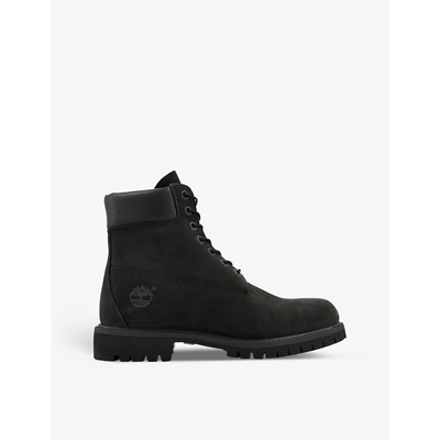 Shop Timberland Buck 6 Inch Lace-up Suede Leather Ankle Boots In Black Nubuck