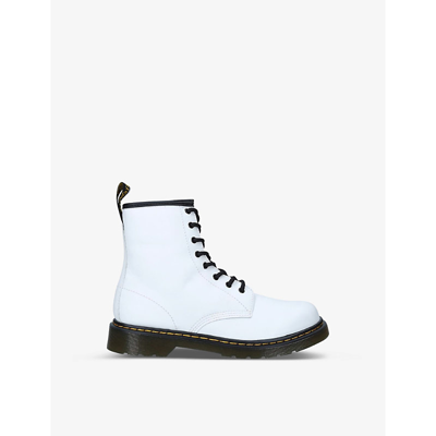 Shop Dr. Martens' Dr Martens Boys White Kids 1460 Lace-up Leather Ankle Boots 6-9 Years