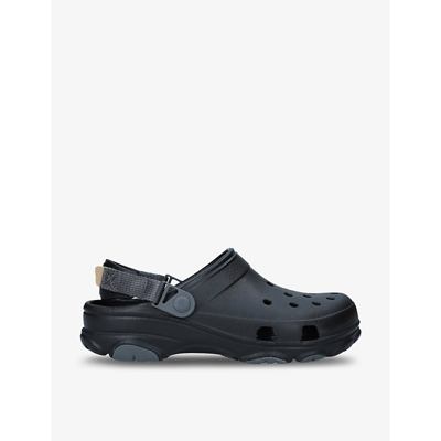 Shop Crocs Classic All-terrain Adjustable-strap Rubber Clogs In Black