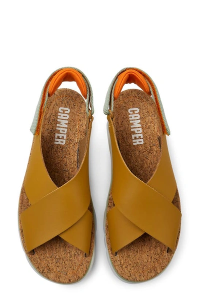 Shop Camper Oruga Slingback Sandal In Medium Brown