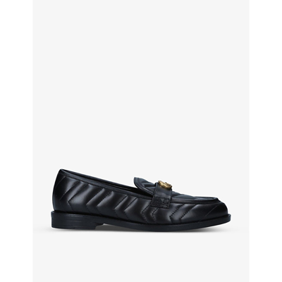 Shop Gucci Womens Black Marmont Quilted Leather Loafers