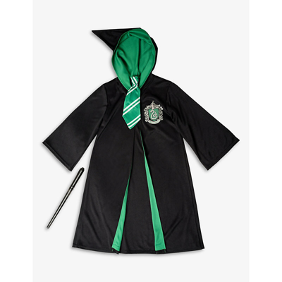 Shop Dress Up Black Kids Slytherin House-embroidered Woven Hogwarts Costume 4-8 Years