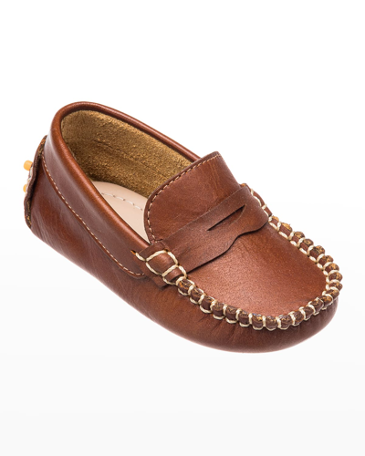Shop Elephantito Boy's Logan Penny Leather Drivers, Baby In Natural