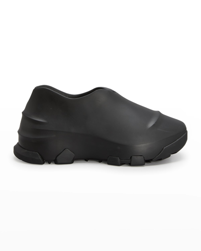 Shop Givenchy Men's Monumental Mallow Low-top Matte Rubber Sneakers In Black