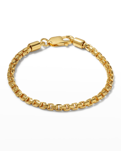 Shop Kendra Scott Men's Beck Round Box Chain Bracelet In 18k Gold Vermeil