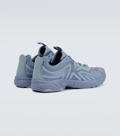 Shop Acne Studios Mesh Sneakers In Dusty Blue