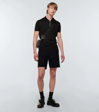 Shop Givenchy Wool Bermuda Shorts In Black