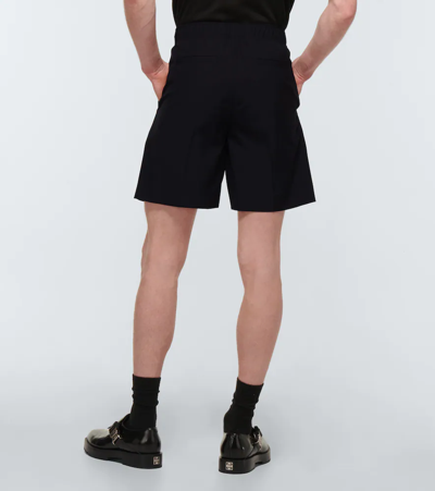 Shop Givenchy Wool Bermuda Shorts In Black