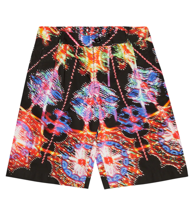 Shop Dolce & Gabbana Printed Cotton Shorts In Luminarie