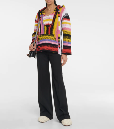 Shop Chloé Cashmere And Wool Hoodie In Multicoloured