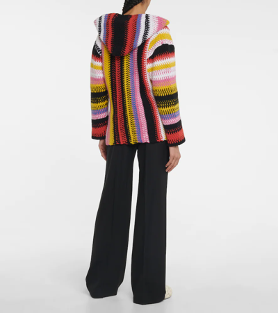 Shop Chloé Cashmere And Wool Hoodie In Multicoloured