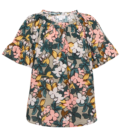 Velvet Lucy Flutter Sleeve Top Daffodil In Daffodil