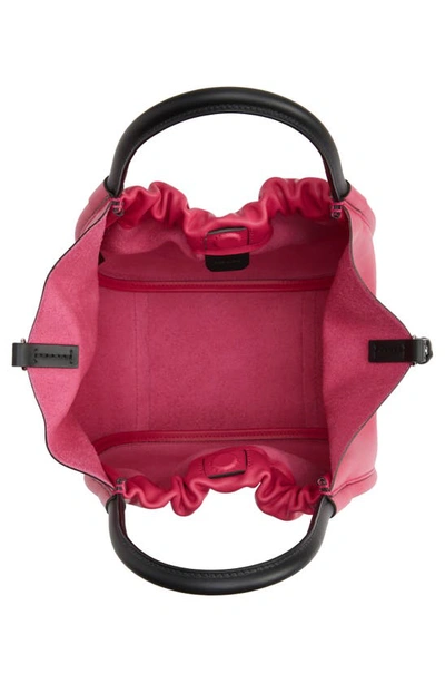 Shop Proenza Schouler Small Ruched Leather Crossbody Tote In Fuchsia