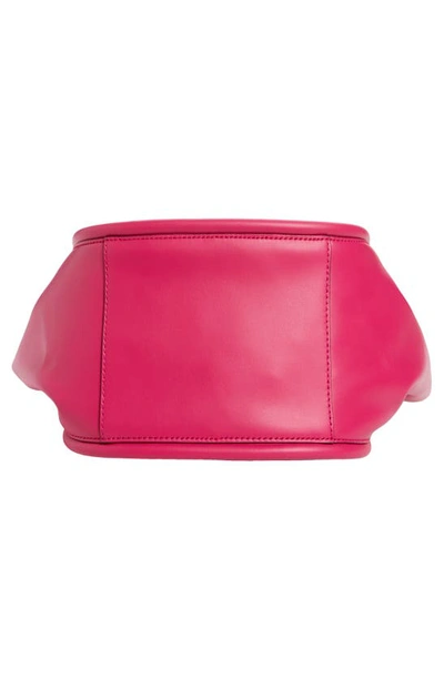 Shop Proenza Schouler Small Ruched Leather Crossbody Tote In Fuchsia