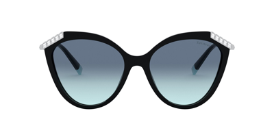 Shop Tiffany & Co Tf 4173b 80019s Cat Eye Sunglasses In Blue