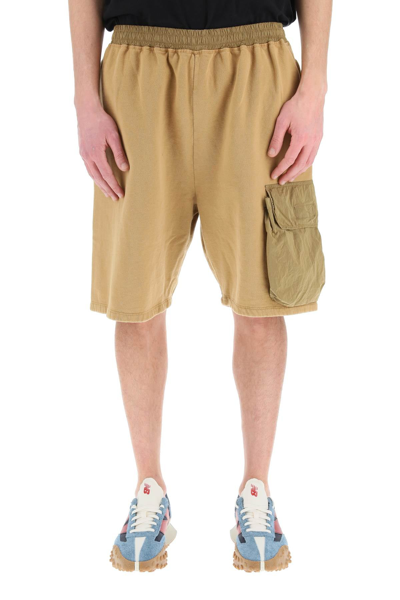 Shop Aries Hybrid Sweatshorts In Brown